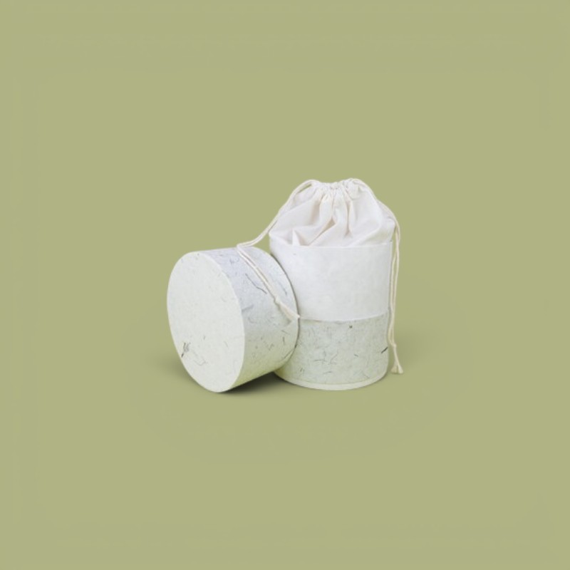 Cilindervormige mini urn, bamboevezels - Afbeelding 2