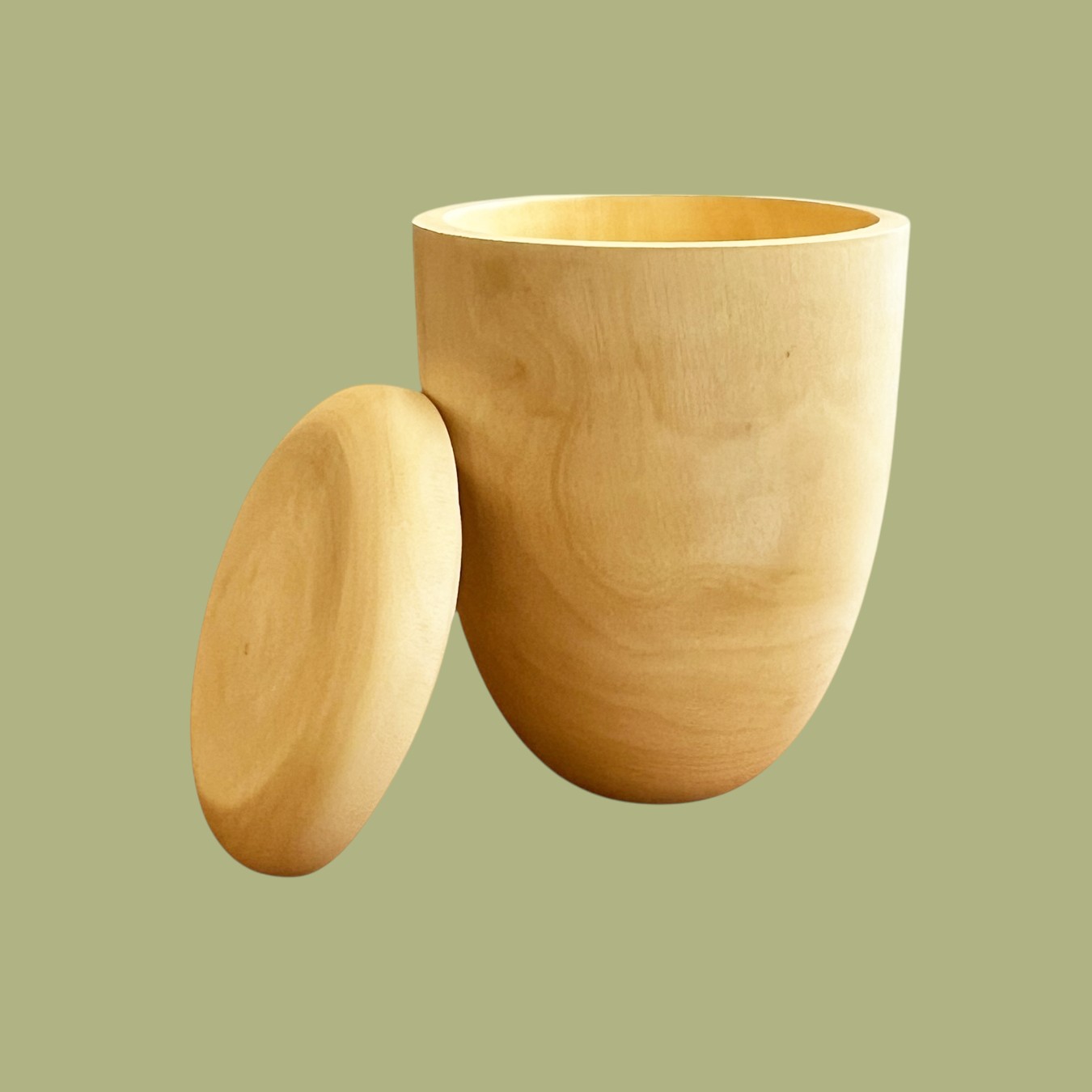 Mangohouten urn, glad - Afbeelding 2